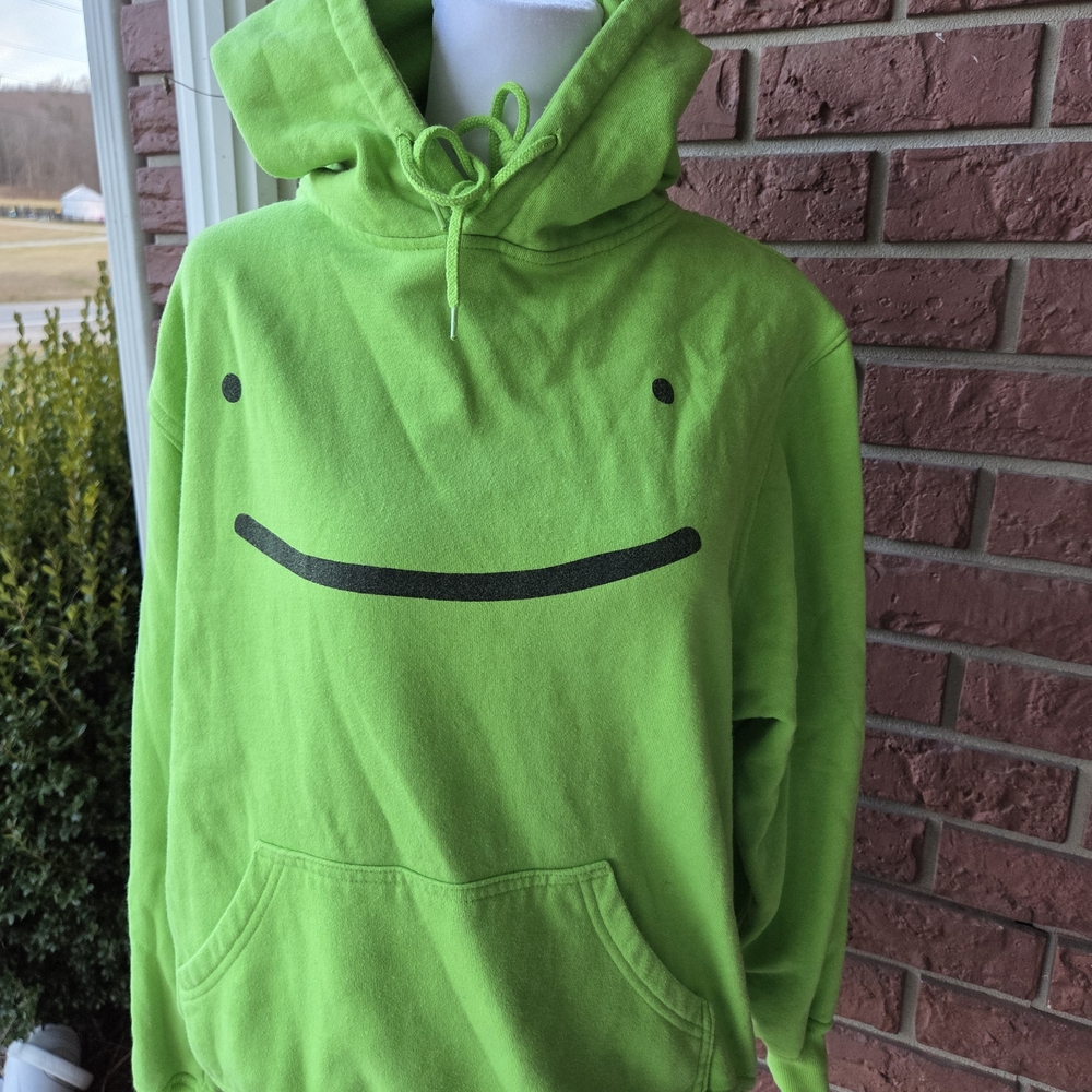 Vibrant Green Smiley Hoodie